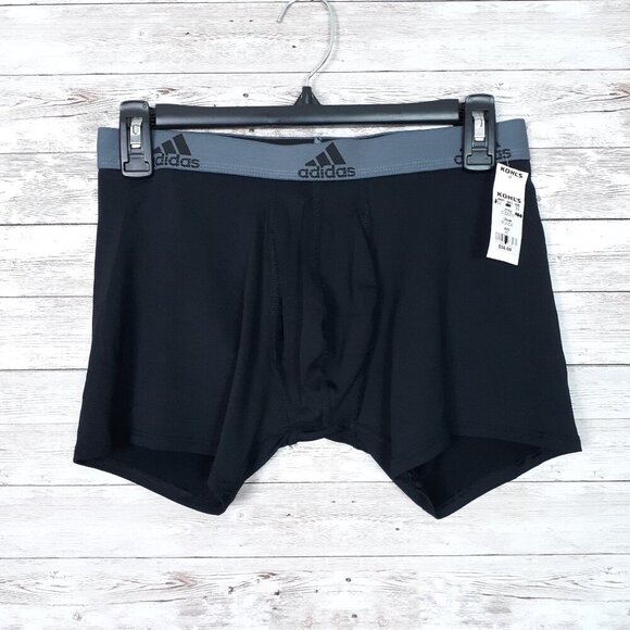 adidas Other - Adidas Mens Boxer Brief Underwear Trunks M Quick Dry Black One Pair 291A